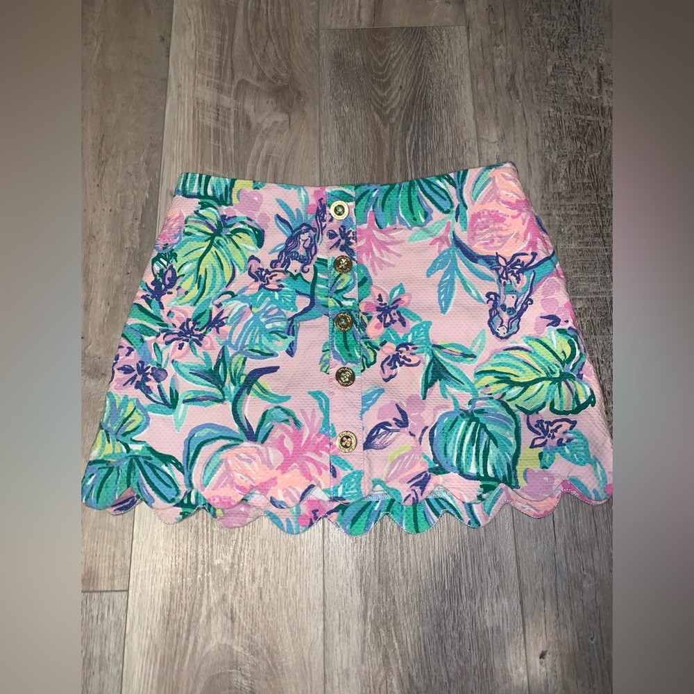 Women’s skort Kaylie button-front, in “amethyst-mermaid” print